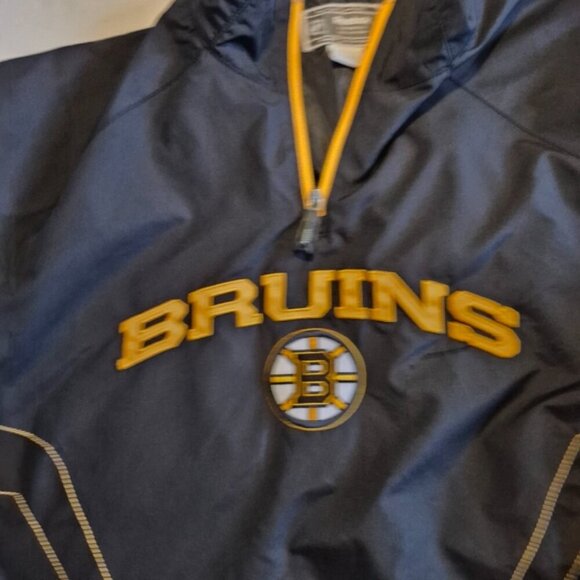 Boston Bruins Reebok men's size Medium light weight spring pullover jacket, VGUC - Picture 2 of 6